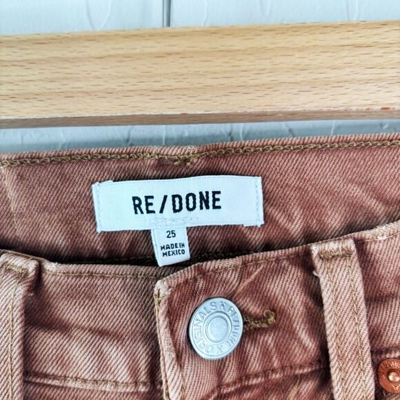 Re/Done Straight Jeans Washed Terracotta - Picture 5 of 7